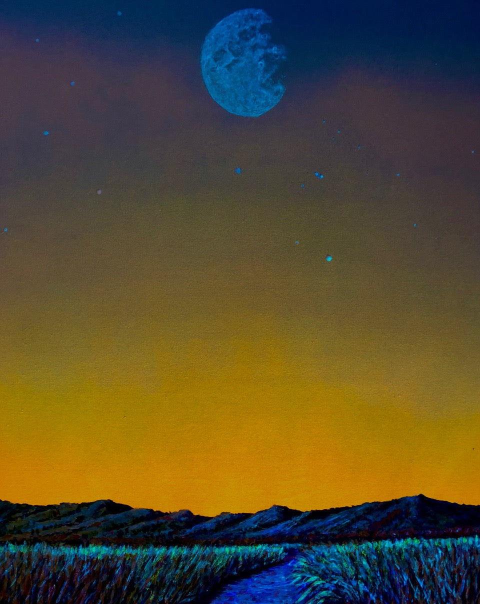 Moon with Mars and Venus over the Front Range